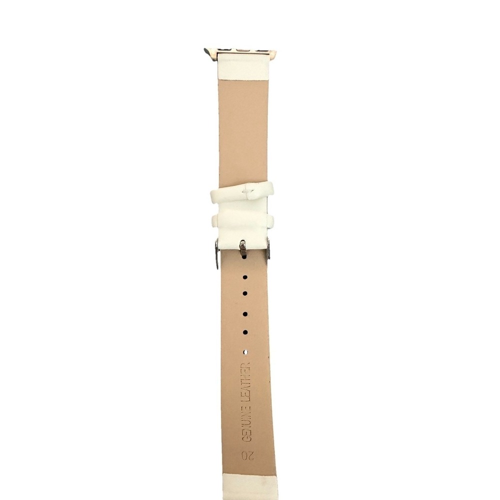 Genuine Leather  Smartwatch Watch Band Size 38-40 MM Color White New - Picture 6 of 12
